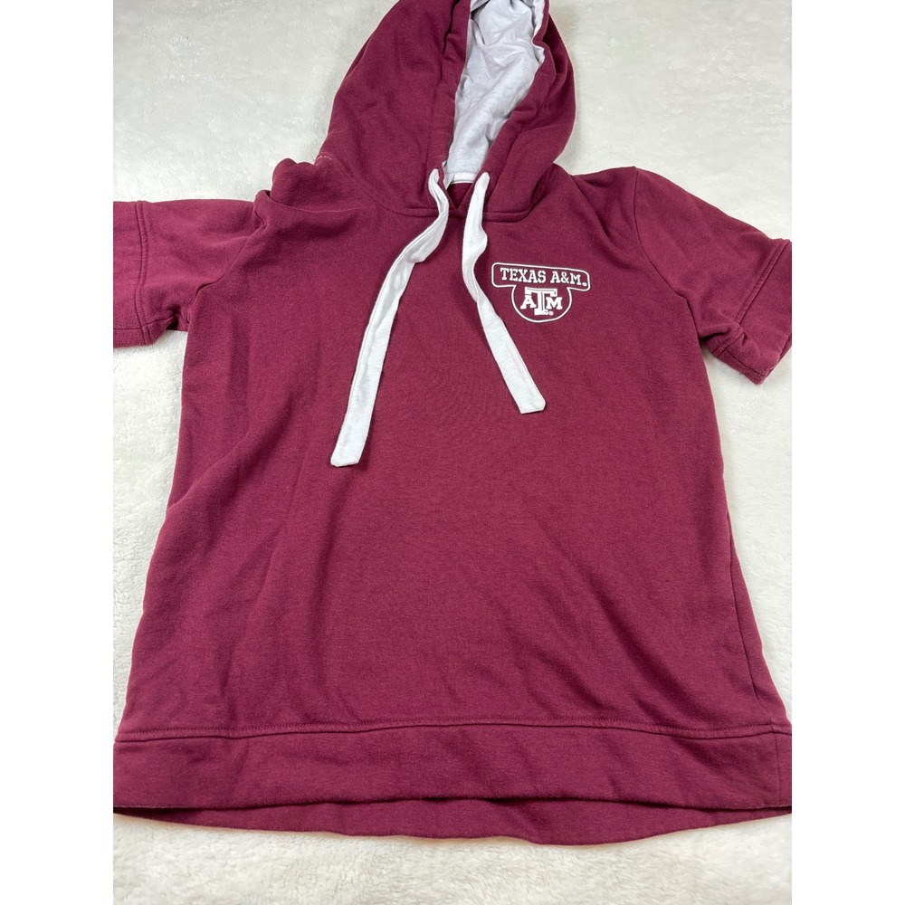 Creative Apparel Texas A&M Aggies Short Sleeve Hoodie Maroon Medium Collegiate